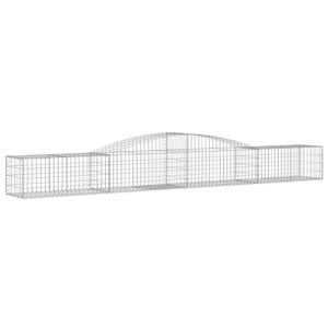 vidaXL Дъговидна габионна кошница 400x50x40/60 см поцинковано желязо