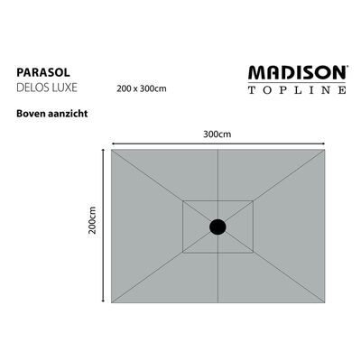 Madison Чадър за слънце "Delos Luxe" 300x200 см сив PAC5P014