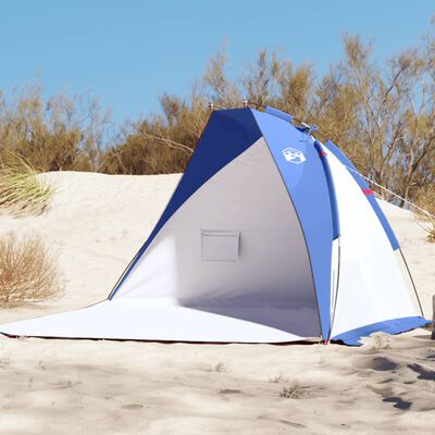 vidaXL Плажна палатка лазурносиня 268x223x125 см 185T полиестер