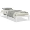 vidaXL Рамка за легло без матрак, бял, 90x220 см, борово дърво масив