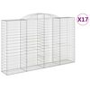 vidaXL Габионни кошници арка 17 бр 300x50x180/200см поцинковано желязо