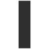 vidaXL Гардероб, черен, 30x50x200 см, инженерно дърво