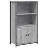 vidaXL Висок шкаф, сив сонома, 62x32x103,5 см, инженерно дърво