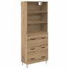 vidaXL Висок шкаф 2 pcs Дъб 69,5 x 34 x 180 см Инженерно дърво