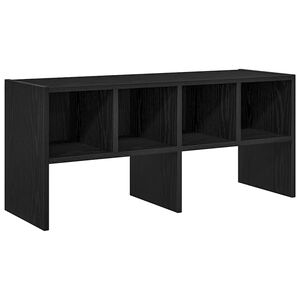 vidaXL Стелаж за обувки, стифиращи, черен дъб, 89,5x30x40 см