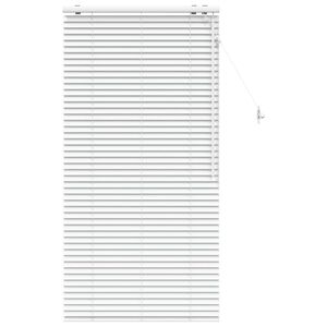 vidaXL Венецианска щора Бяло 90 x 160 см 35 mm Солидно пауловния дърво