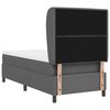 vidaXL Легло с пружинирана основа Тъмносив 90 x 190 cm текстил