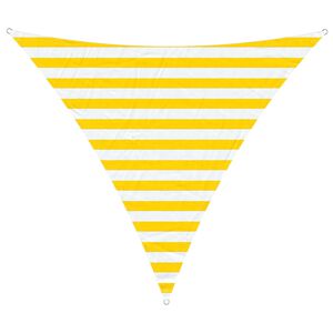 vidaXL Слънчево платно за сянка Жълт и бял 2 x 2 x 2 m