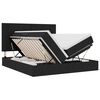 vidaXL LED легло за съхранение с матрак Черно 180 x 200 cm Текстил