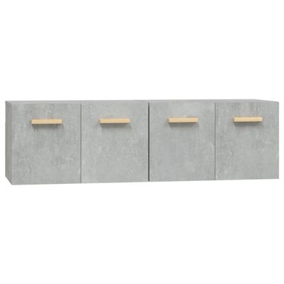 vidaXL Стенни шкафове 2 бр бетонно сиви 60x36,5x35 см инженерно дърво