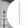 vidaXL LED коледна елха с шипове 1534 светодиода студено бяло 500 см