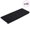 vidaXL Самозалепващи стелки за стълби, 30 бр, черни, 65x24,5x3,5 см