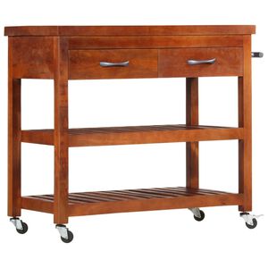 vidaXL Кухненска количка, 100x48x89 см, акация масив