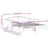 vidaXL Канапе с изтеглящо разтегателно легло розово 100x200 см кадифе