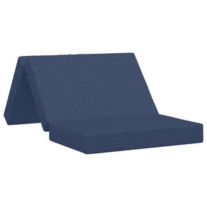 vidaXL Сгъваем диван легло 80 x 67 x 45 см Синьо