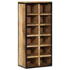 vidaXL Шкаф за обувки 50 x 30 x 110 см Солидно мангово дърво Кафяво