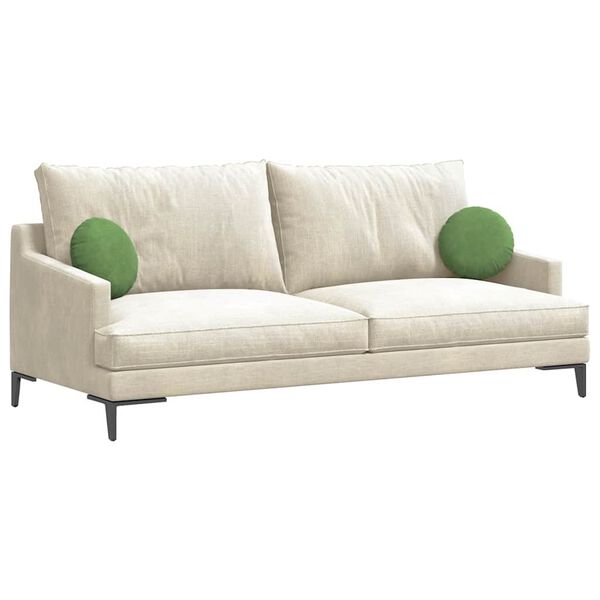 vidaXL Възглавници за седалки 2 pcs Светло зелено Ø 40 x 13 см Кадифе