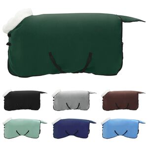 vidaXL Конско одеяло Пълно тъмно зелено 95 cm Полар флийс