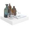 vidaXL Окачени стенни рафтове, 2 бр, бял гланц, 23x23,5x3,8 см, МДФ