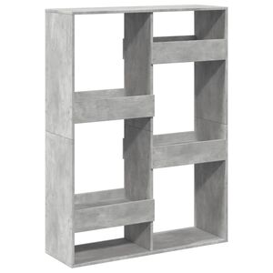 vidaXL Разделител за стая, бетонно сив, 100x33x135 см, инженерно дърво