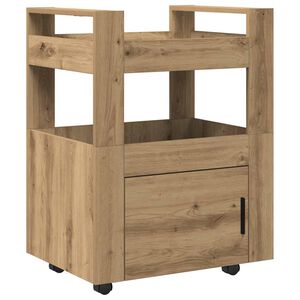 vidaXL Кухненска количка дъб артизан 60 x 45 x 80 см