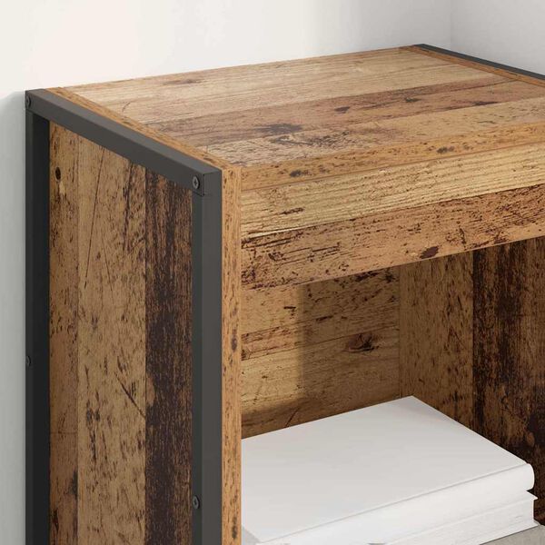 vidaXL Шкаф за книги Старо дърво 80 x 30 x 155 см Инженерно дърво