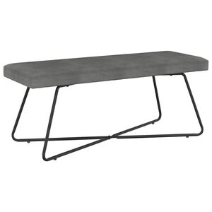 vidaXL Пейка Едноцветен Тъмносиво 110 x 40 x 45 cm Кадифе