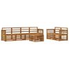 vidaXL Комплект дивани за открито 7 pcs Натурално