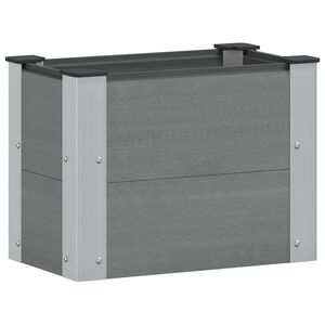 vidaXL Градинска повдигната леха Сиво 50 x 30 x 36 см