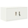 vidaXL Шкаф за съхранение Бял 80 x 40 x 40 cm Стомана
