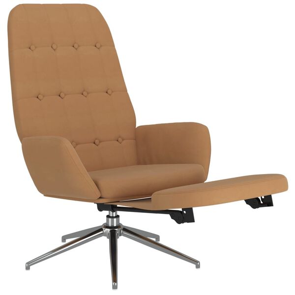 vidaXL Релаксиращ стол с опора за крака, таупе, микрофибърен текстил