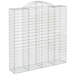 vidaXL Дъговидна габионна кошница 200x50x200/220 см поцинковано желязо