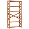 vidaXL Библиотека 100x30x180 см масивно акациево дърво с меден финиш