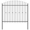 vidaXL Шипова ограда ASTEN 200 x 200 cm Прахово боядисана стомана