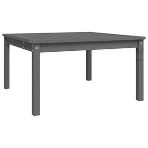 vidaXL Градинска маса, сива, 82,5x82,5x45 см, борово дърво масив