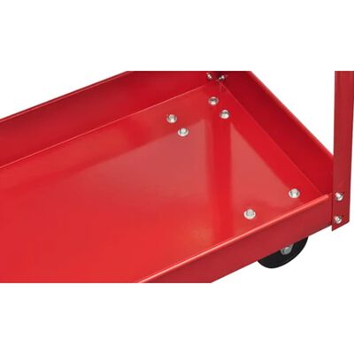 vidaXL Количка за инструменти за работилница 100 кг червена