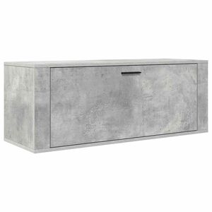 vidaXL Шкаф за обувки, бетонно сив, 100x35x38 см, инженерно дърво