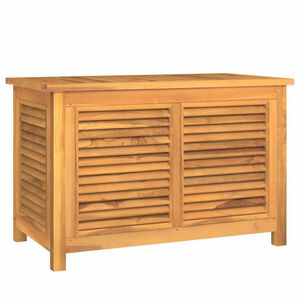 vidaXL Градинска кутия за съхранение с чанта, 90x50x58 см, тик масив