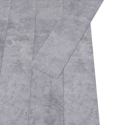 vidaXL PVC подови дъски 4,46 м² 3 мм циментово сиво