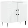 vidaXL Шкаф за мивка в баня HAARLEM Бял гланц 59,5 x 31,5 x 59 см