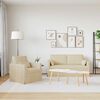 vidaXL Диван 2 pcs Крем 158 x 78 x 80 см текстил