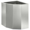 vidaXL Ъглов сандък за цветя Сребристо 30 x 30 x 35 см