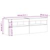 vidaXL Стенни ТВ шкафове с LED осветление, 2 бр, черни, 60x30x40 см