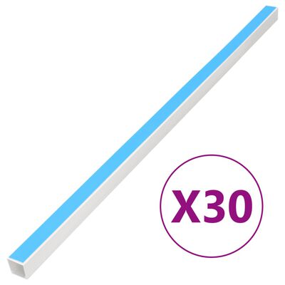 vidaXL Кабелен канал самозалепващ 20x10 мм 30 м PVC
