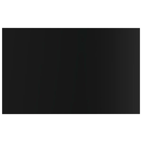 vidaXL Рафтове за етажерка, 4 бр, черен гланц, 80x50x1,5 см, ПДЧ