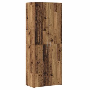vidaXL Висок шкаф 2 pcs Старо дърво 70 x 42,5 x 185 см