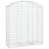 vidaXL Дъговидна габионна кошница 150x50x160/180 см поцинковано желязо