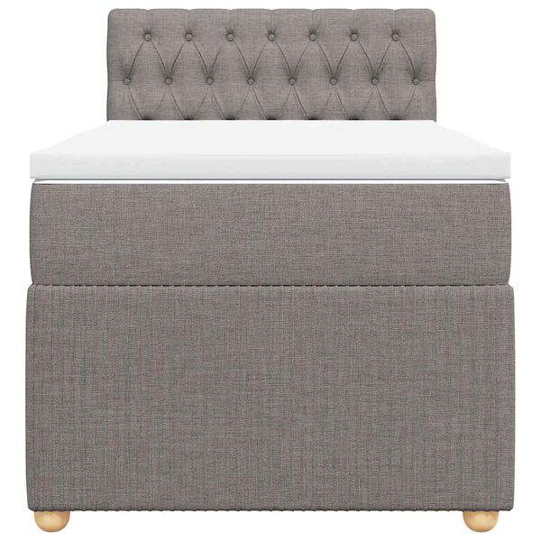 vidaXL Боксспринг легло с матрак, таупе, 100x200 см, плат