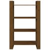 vidaXL Библиотека/разделител за стая, меденокафява, 80x35x125 см, бор