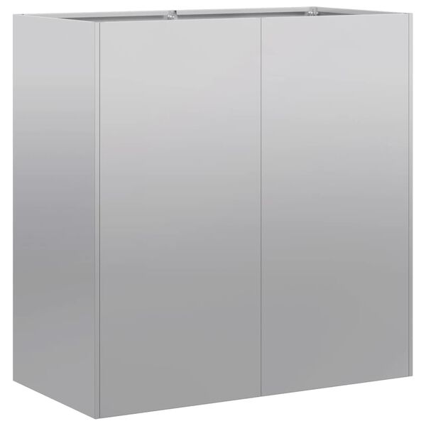 vidaXL Кашпа, 80x40x80 см, поцинкована стомана